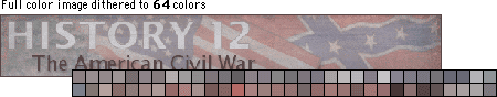 Screen shot: American Civil War banner dithered to 64 colors